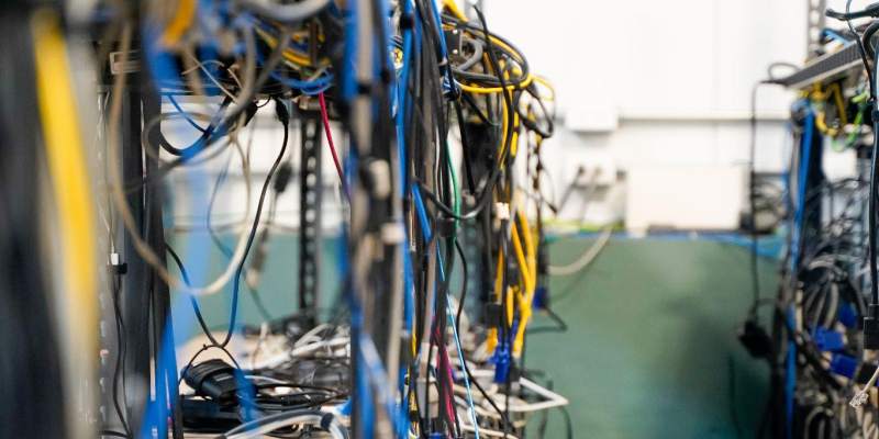 obsolete cables in a data center